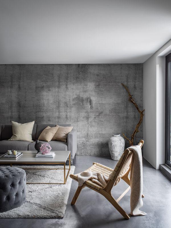 Concrete effect wallpaper