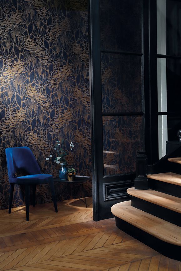 navy Altaica jungle wallpaper with hidden tiger