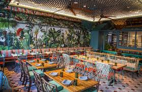 restaurant wallpaper Ovolo hotel