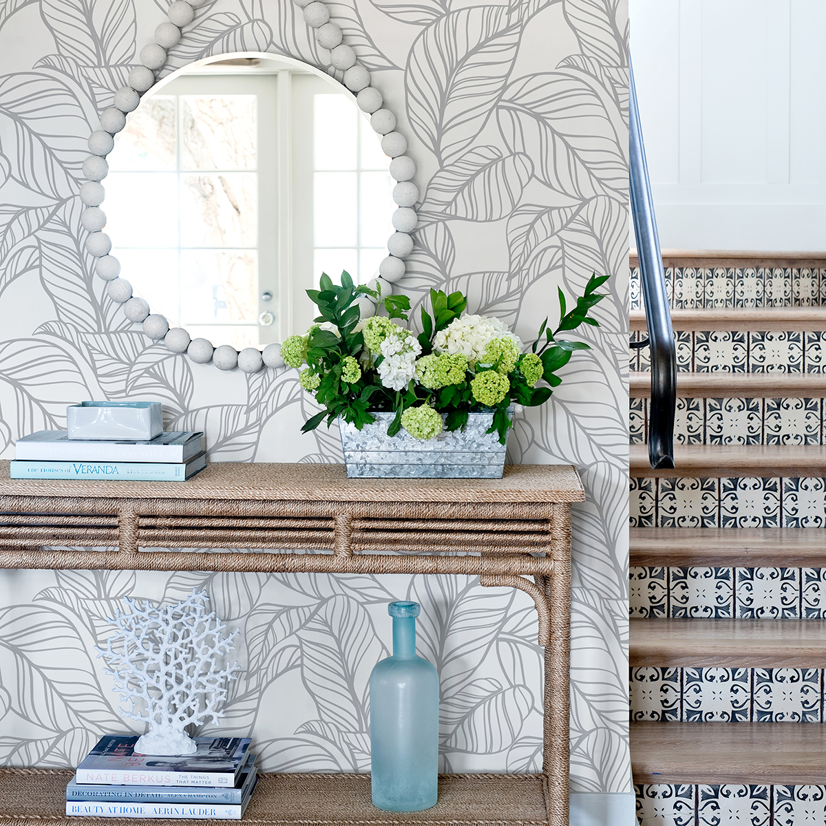 Kagan Boho leaf pattern wallpaper