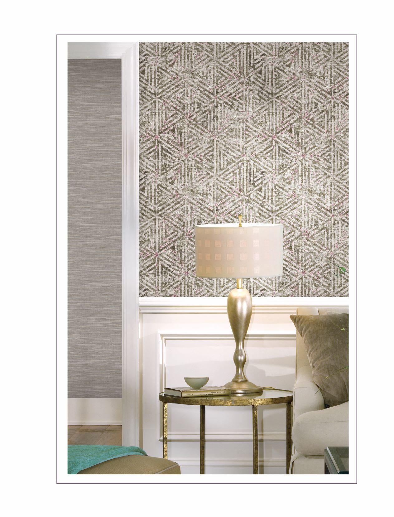 aged effect geometric wallpaper