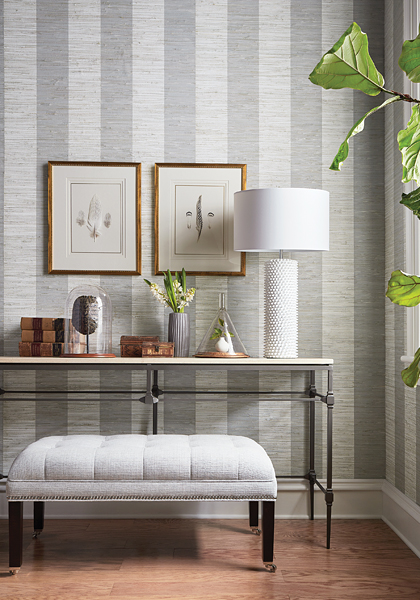 Crossroads Grasscloth striped wallpaper