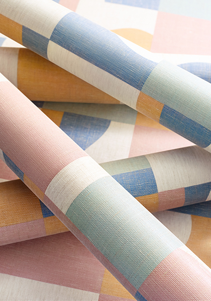 Coloured Blocks Multi rolls of wallpaper