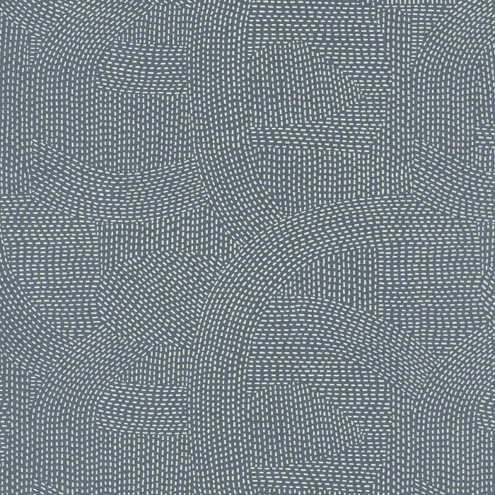 Franz by Casamance river blue wallpaper in an abstract swirly pattern made of dots