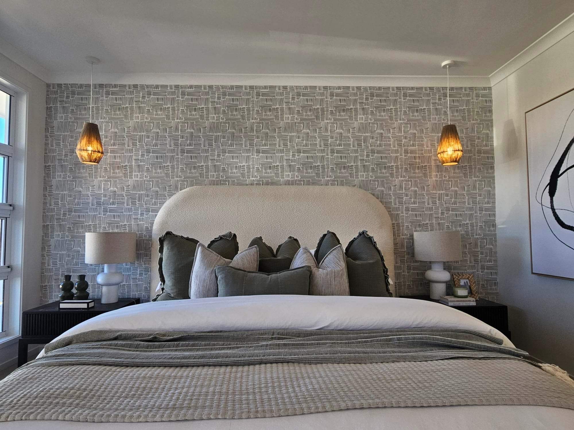 Brighton homes black and white bedroom wallpaper - These Walls