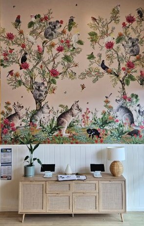 Kingdom Home wallpaper mural of native Australian animals
