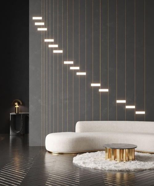 Meystyle wallpaper image LED wallpaper room shot of glamorous living space