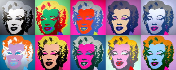 Andy Warhol Marilyn Monroe iconic retro print