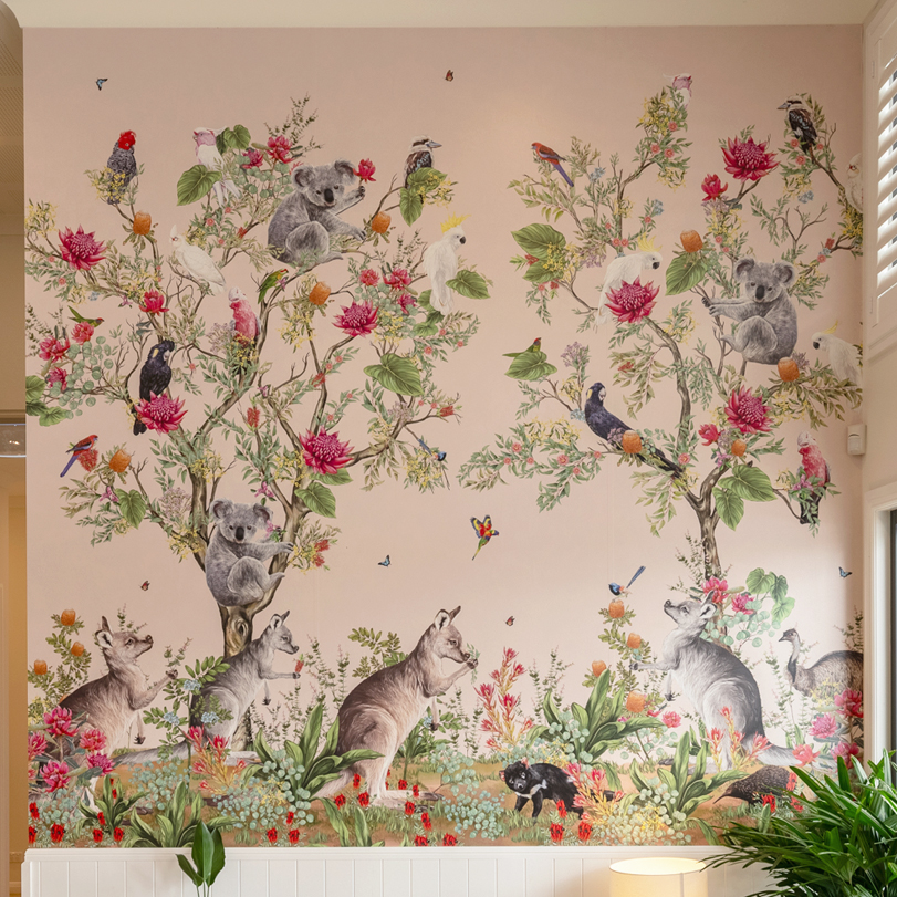 Kingdom Home mural from Childcare centre - Austalian animals