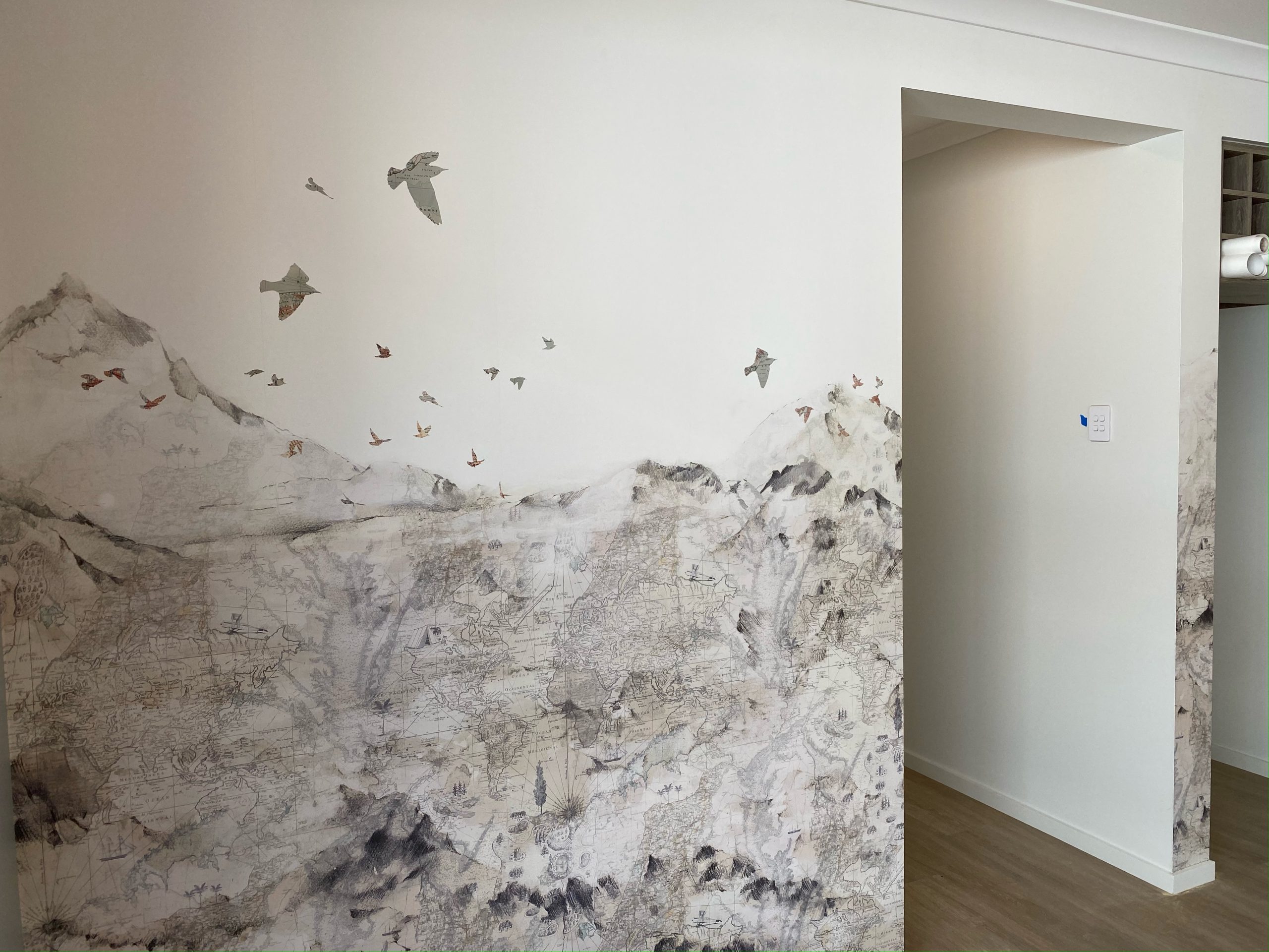 Brighton Homes - Rebelwalls wallpaper mural of birds and mountains