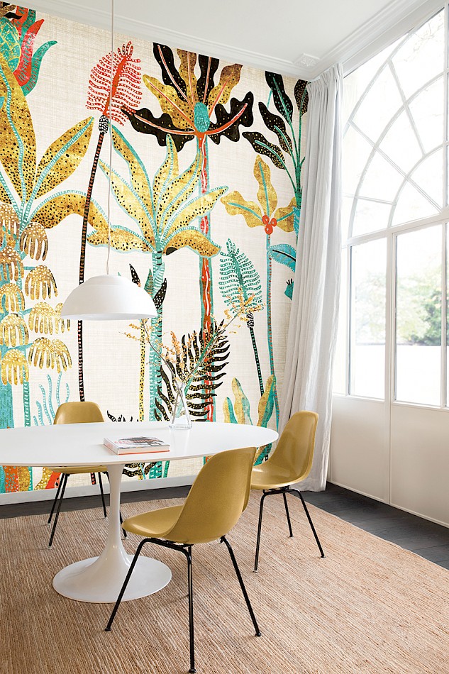 Parque Paradise tropical wallpaper mural of palm trees