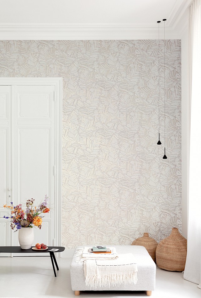 Papunya Linen wallpaper in a coastal style room