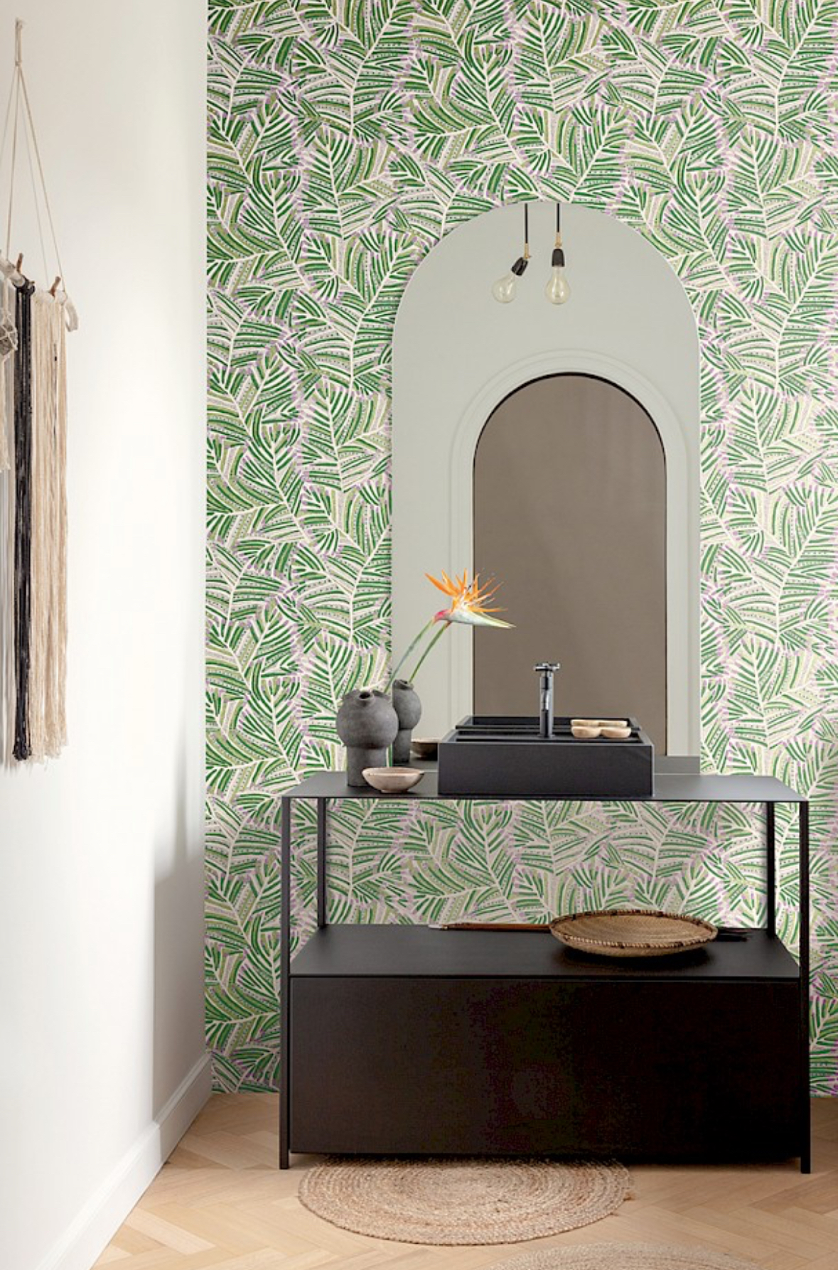 Papunya aboriginal dots painting style wallpaper design in green