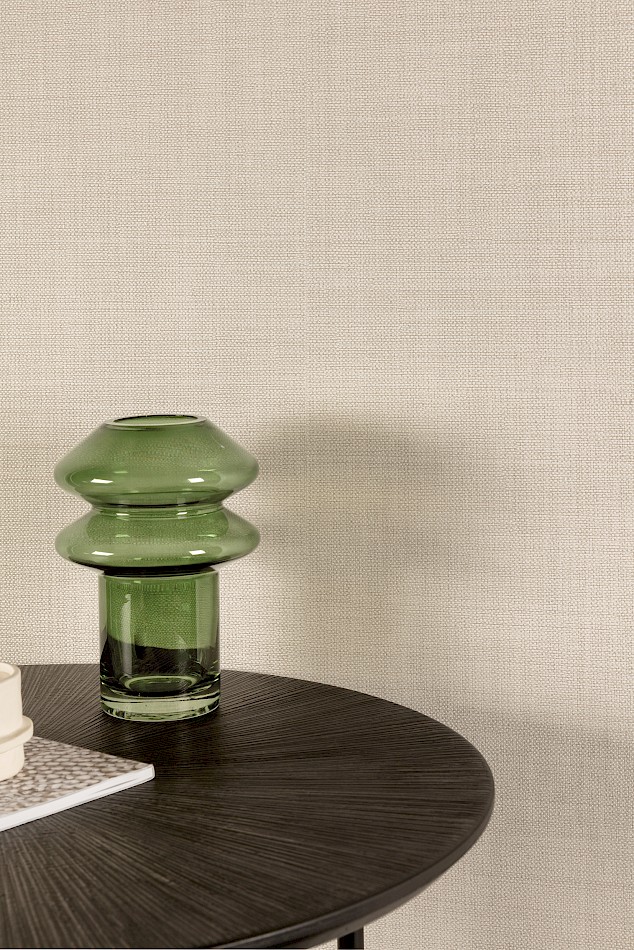 Textured fabric effect wallpaper in a styled photo